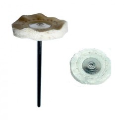 BROSSETTES SUR TIGE - TOILE COTON COUSUE