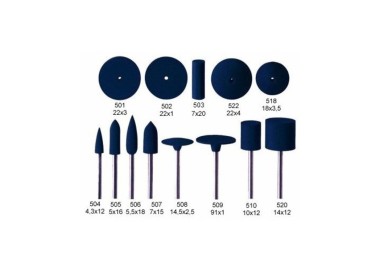 Meulette polissoirs EVE Bleus - GROS GRAIN - Sur Tige ou non monté