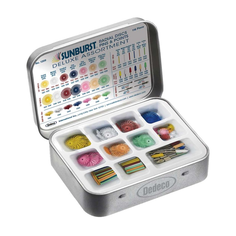 ASSORTIMENT 116 POLISSOIRS SOLEIL SUNBURST DEDECO DELUXE - G.200 > 1µ