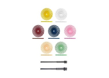 ASSORTIMENT 86 POLISSOIRS SOLEIL SUNBURST RADIAL ø22 - G.80 > 1µ
