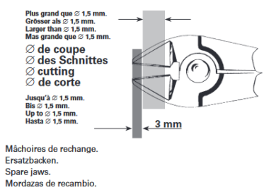 MACHOIRE RECHANGE PINCE CASTING BERGEON 6599/L