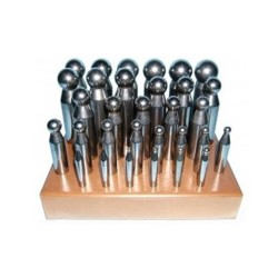 BOUTEROLLES JEU DE 31 (2 A 32) ACIER TREMPE / SOCLE - HAUTE QUALITE