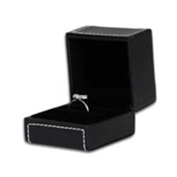 ECRIN BAGUE CUIR NOIR INTERIEUR NOIR