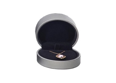 ECRIN ROND BRACELET GRIS METALISE INTERIEUR NOIR