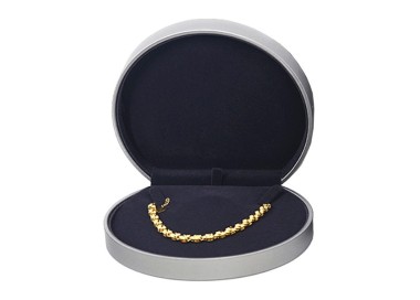 ECRIN ROND GRIS METALLISE INTERIEUR NOIR