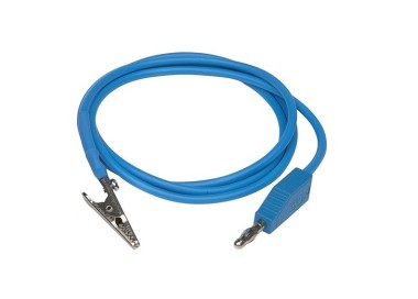CABLE BLEU AVEC PINCE CROCODILE POUR FIXING PUK