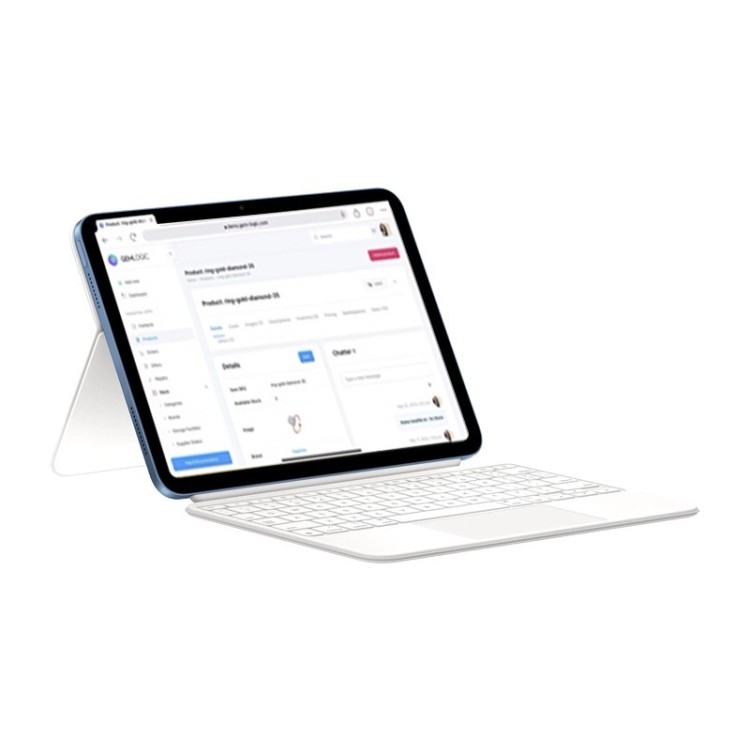 iPad 10,9 pouces Wi‑Fi + Cellular 256 Go +Keyboard  pour iPad- Gemlogic