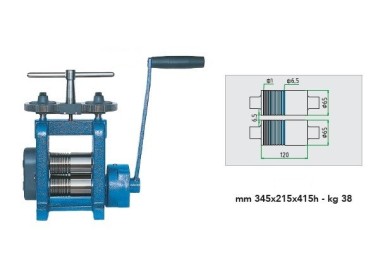 LAMINOIR LF120 MAIN PLAQUE ET FIL 120MM A REDUCTEUR TOUT FONTE