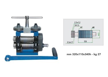 LAMINOIR EF120R TOUT FIL 120mm ROULETTE SANS REDUCTEUR