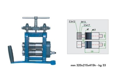 LAMINOIR LF120R ROULETTE SANS REDUCTEUR TOUT FONTE