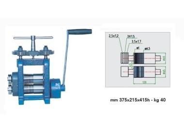 LAMINOIR LF120RR REDUCTEUR + ROULETTES TOUT FONTE