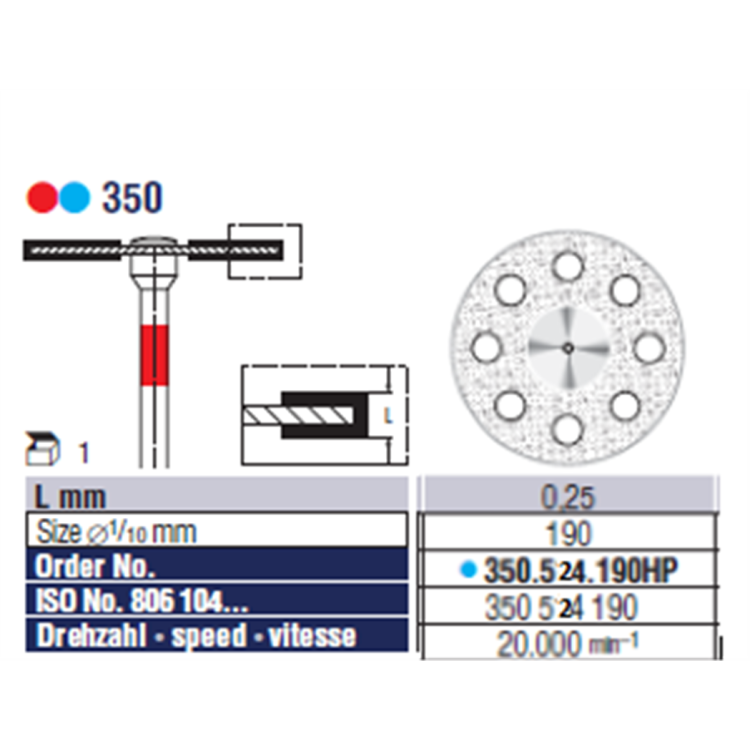 DISQUE DIAMANTE 350.524.190