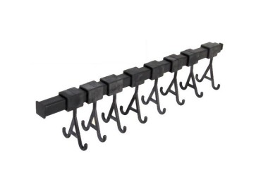 SUPPORT A ULTRASON TUBE - 8 DOUBLE CROCHETS POUR BAGUES - NOIR