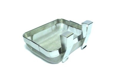 PANIER INOX RECT XFIN PM 120 X 97 X H35 - CROCHETS PARALLELES