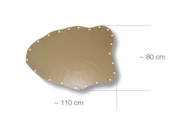 PEAU D'ETABLI CLAIRE - 8 RIVETS PEAU EPAISSE