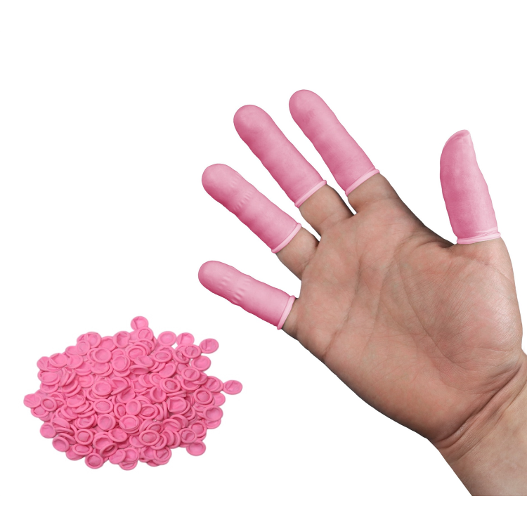 PROTEGE DOIGT ROSE LATEX - TAILLE M (PAQUET DE 144PCS)