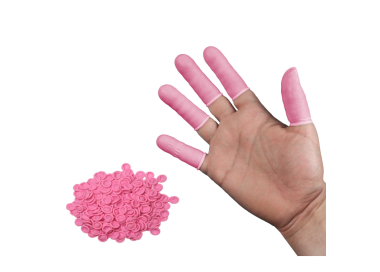 PROTEGE DOIGT ROSE LATEX - TAILLE M (PAQUET DE 144PCS)