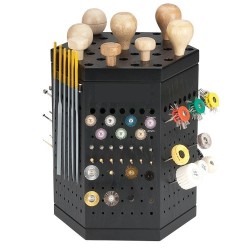 SUPPORT A OUTILS ROTATIF HEXAGONAL EN BOIS