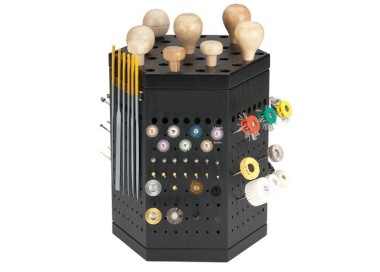 SUPPORT A OUTILS ROTATIF HEXAGONAL EN BOIS