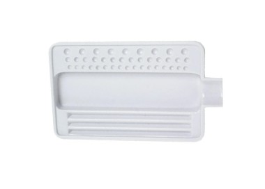 PLATEAU A PIERRES - BLANC - 16 x 11cm TROUS + RAINURES