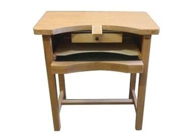 ETABLI 1 PLACE - 930x600x960 - 1 BAC INOX + SOUDAGE - TOP BOIS MASSIF - JULIA