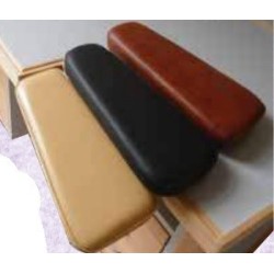 PAIRE D'ACCOUDOIRS FIXES EN CUIR POUR ETABLI D'HORLOGERS