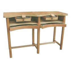 ETABLI 2 PLACES - 1700x600x960 - COMPLET TOP BOIS