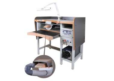 ETABLI 1 PLACE INOX - ASPIRATION STANDARD - LAMPE LED