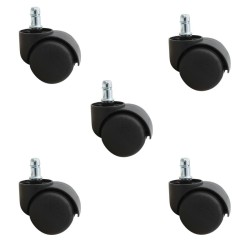Roulettes pour chaise ou tabouret x 5