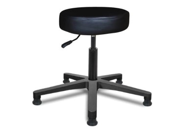 Tabouret assise noir rembourrée patins hauteur du gaz 41/50 cm (petit)