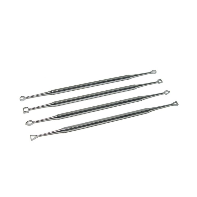 SPATULE CREUSE A CIRE JEU DE 4