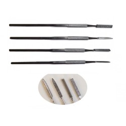 JEU DE 4 LIMES A CIRE