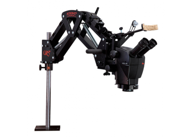 BRAS ARTICULE GRS + MICROSCOPE LEICA A60 + ECLAIRAGE LED OPTIKA + LENTILLE 0.63x