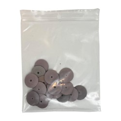 Meulettes gomme rose grain fin Ø16 mm – Lot de 20 | Outilor