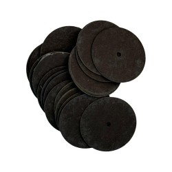 Lot 20 disques émeris rigides Ø20 mm avec support laiton intégré | Outilor