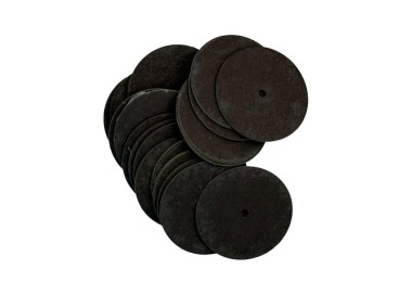 Lot 20 disques émeris rigides Ø20 mm avec support laiton intégré | Outilor