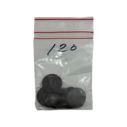 Lot 20 disques émeris rigides Ø20 mm avec support laiton intégré | Outilor