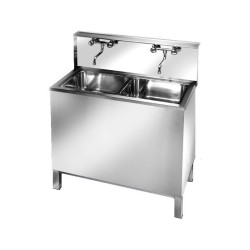 EVIER 2 POSTES 45x96cm - SANS POMPE